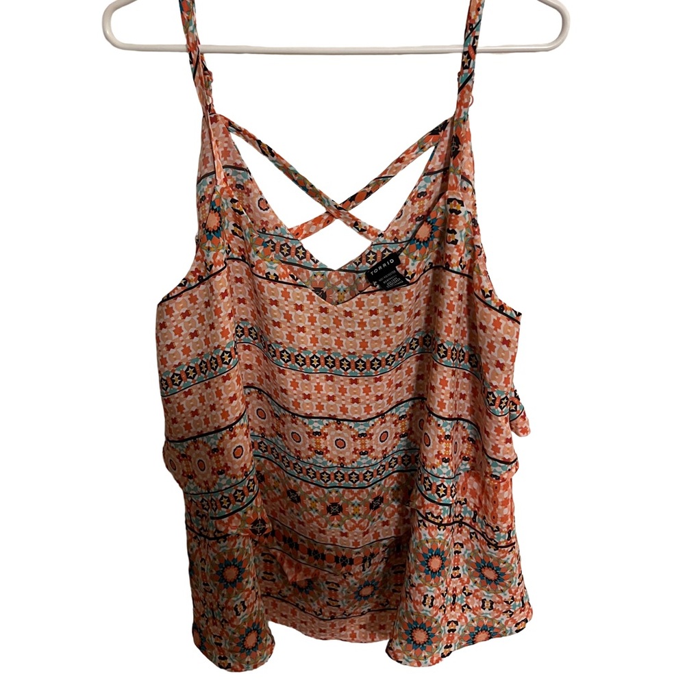 Torrid Orange and Black Patterned Camisole